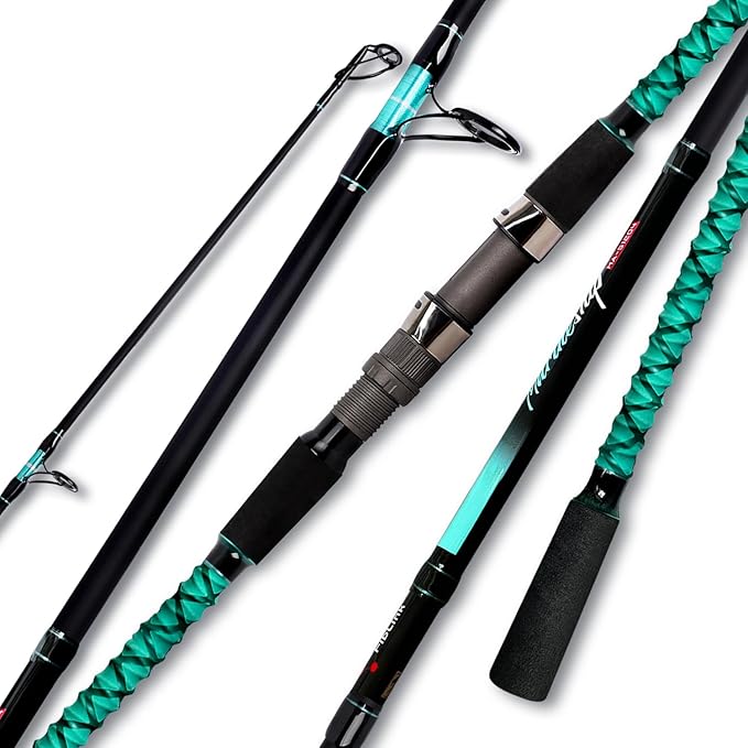 Fiblink Surf Fishing Rod Portable Travel Surf Spinning Rod 2 Piece/3 Piece/4 Piece Carbon Fiber Saltwater Fishing Rod 9'/1...