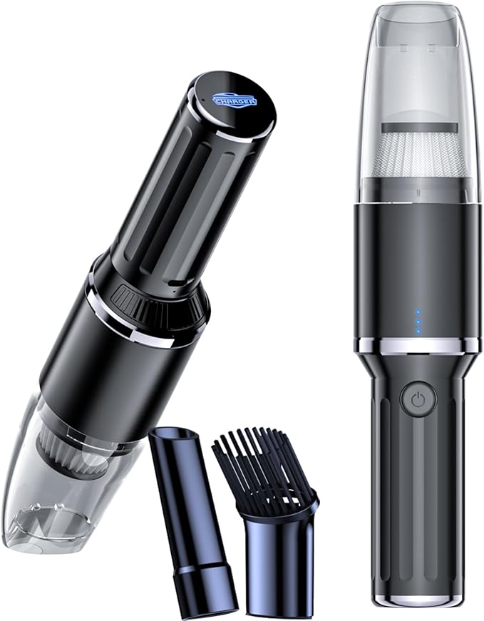Q&F Tech Handheld Vacuum Cleaner/Car Vacuum Cleaner, Wireless Portable Rechargeable Vacuum Cleaner for Car, Home & Office, Mini Cordless Vacuum Cleaners for Desk & Crevice Between Furniture