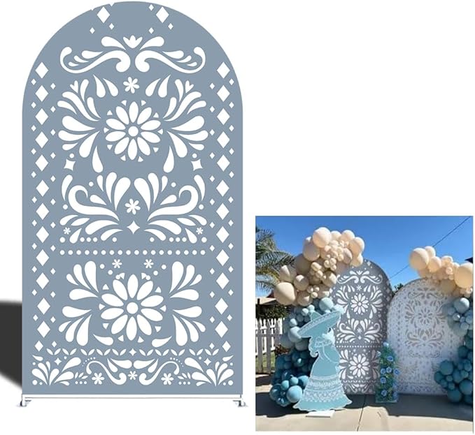 Dusty Blue Cielito Lindo Arch Backdrop Covers Mexican Theme Fiesta Wedding Parties Decoration Baptismx Baby Shower Birthda...