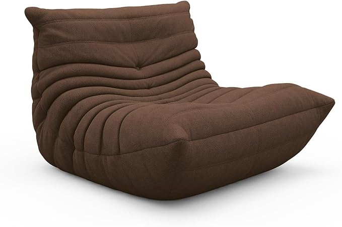 Bean Bag Chair for Adults, Fireside Togo Chair, BeanBag Chairs for Teens with High-Resilience Memory Foam, Non-Slip Base Compression Floor Lounge Sofa for Living Room, Bedroom