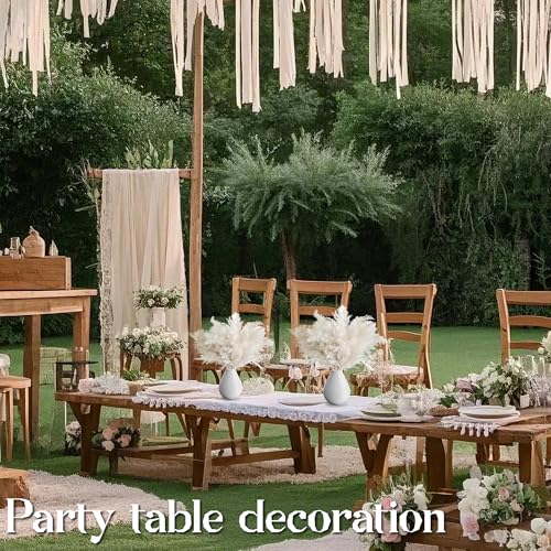 40PCS White Pampas Grass for Home Decor - Elegant Boho Decor - Premium Quality Pampas Grass Stems - Perfect for House, Nur...