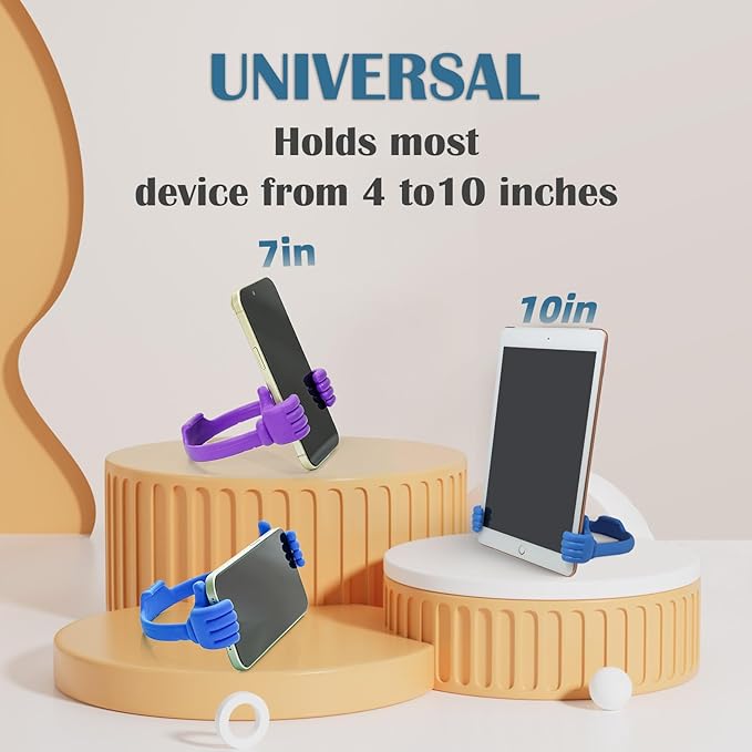 Honsky Cell Phone Stand Holder, Thumbs Up Lazy Phone Stand, Universal Adjustable Flexible, Cute Perfect Stocking Stuffers Gifts for Teen Girls, Compatible with Cell Phones & Tablets,Light Green