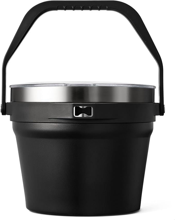 COKTIK 7L Insulated Ice Bucket with Lid，Double Wall Vacuum Stainless Steel Beverage Bucket Keeps Frozen Longer，Holds 6 Lon...