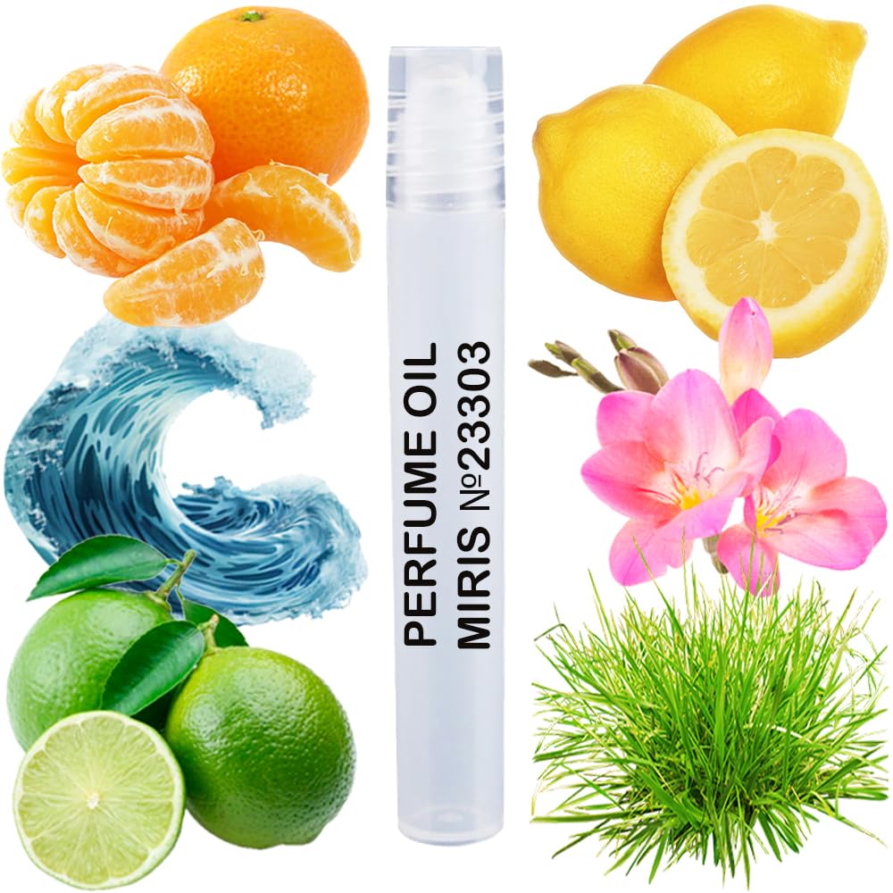 MIRIS No. 23303, Inspired by Happy, Long-Lasting Perfume Oil for Men Roll-On, Rollerball 0.34 Fl Oz / 10 ml