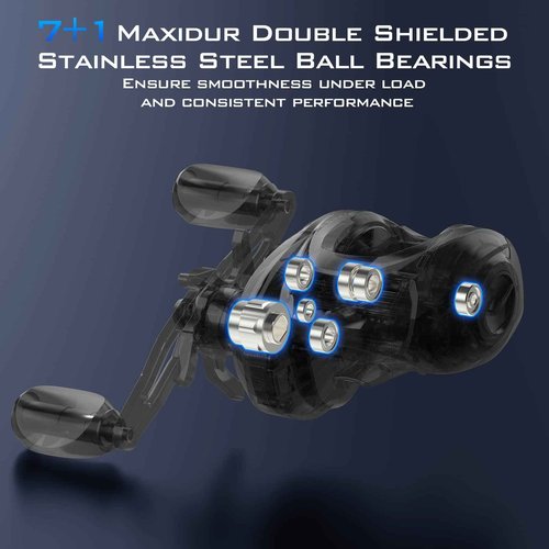 KastKing Megatron 200 Baitcasting Reel, 6.4:1 Gear Ratio, Left Handed