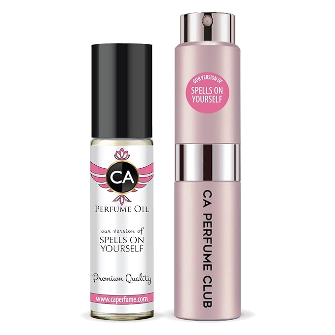 CA Perfume Duo Impression of Spells on Yourself For Women Perfume Layering Set Long Lasting Travel Size EDP + Body Oil Roll-On Bottle 0.27 Fl Oz+0.33 Fl Oz