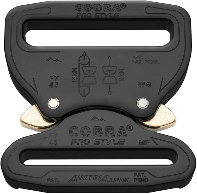 Hero's Pride Cobra Pro Style Aluminum Heavy Duty 2.25 Inch Duty Gear Quick Release Adjustable CCW Belt Buckle