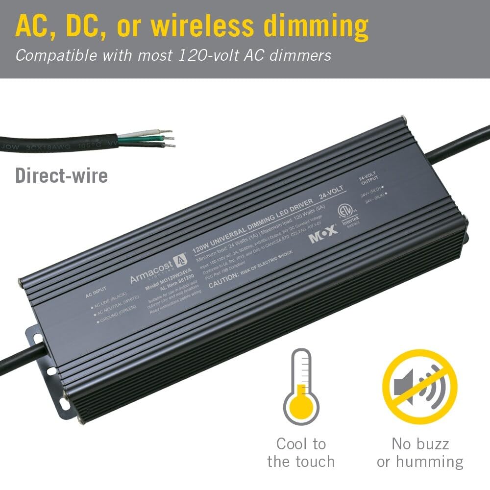 Armacost Lighting 120-Watt Universal Dimmable 24V Dc Led Driver Triac 861200