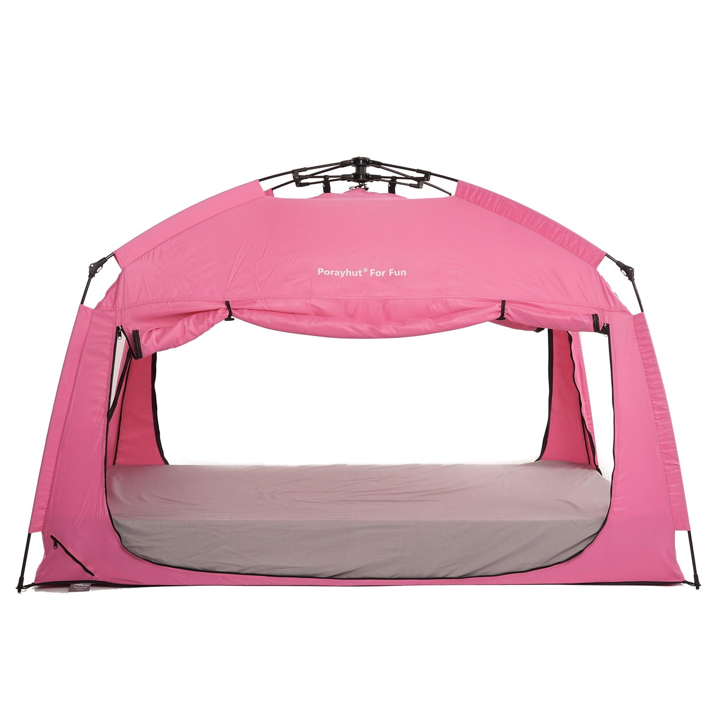 Indoor Instant Privacy Bed Tent for Sleeping,Quick Set-up Bed Canopies,Portable Bed Drapes with Large Space and 3 Doors (Pink, Full)