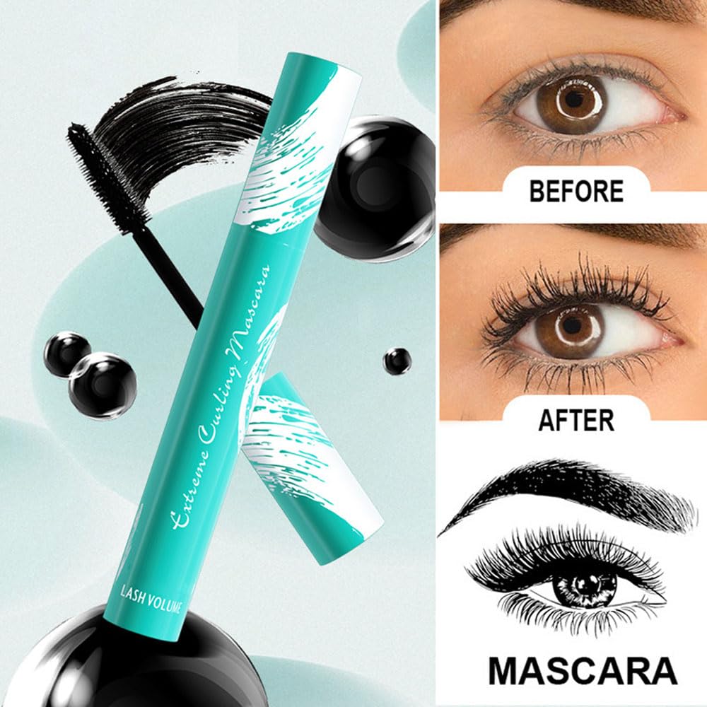 Voluminous Black Mascara - Buildable Lengthening, Curling & Defining for Dramatic Volume, Smudge-Proof 24H Wear, Cruelty-Free Bl