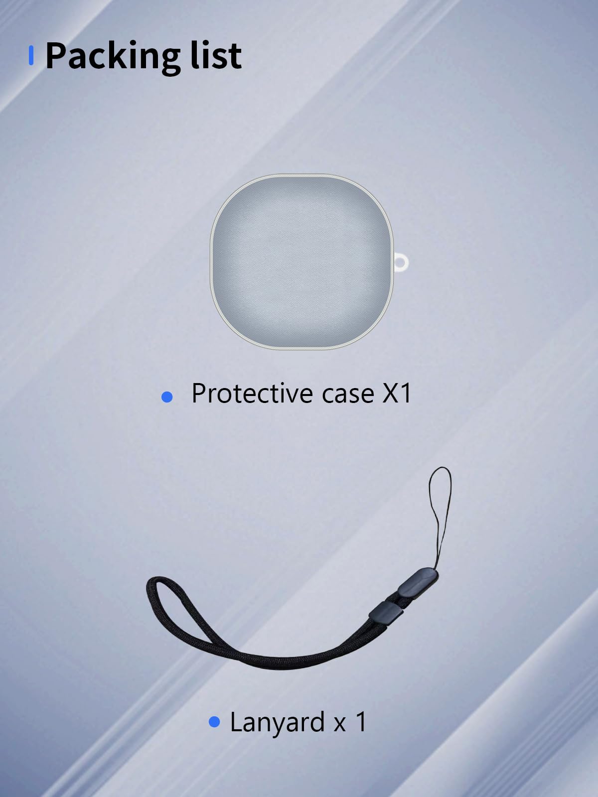 Compatible with Baseus AirNora 2 Headphones，True Wireless Noise Cancelling Earbuds,Clear Soft TPU Full Body Shockproof Protective Cover with Lanyard,Clear
