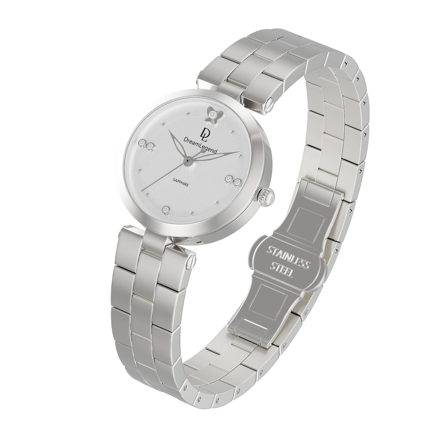 DL DreamLegend Fashion Aromatherapy Watches for Womens with Small Perfume Essential Oils Diffuser Ladies Watch Unique Stainless Steel Waterproof Analog Quartz Wristwatch(Butterfly Silver)