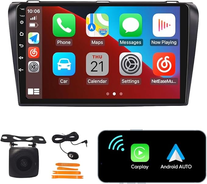 [2G+32G] 9" Carplay Android Auto Touchscreen Autoradio Car Stereo GPS Navigation FM Radio Head Unit WiFi Mirror Link Multi...