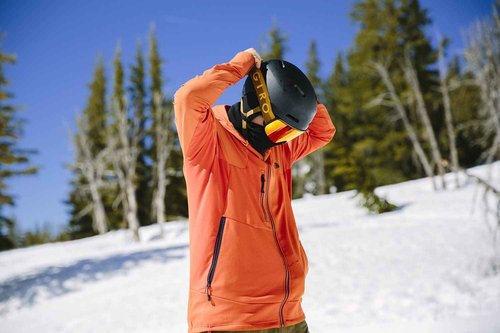 Giro Axis Adult Snow Goggle - Green Surplus Strap with VIVID Ember/VIVID Infrared Lenses