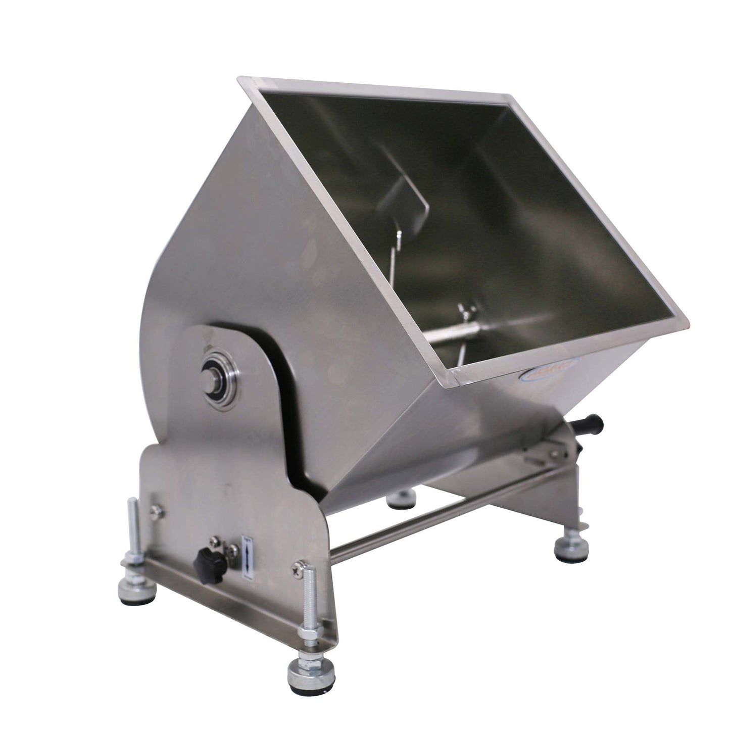 Commercial Stainless Steel 16.5-Pound/10-Liter Capacity Tilt Tank Manual Meat Mixers,(Mixing Maximum 16.5-Pound for Meat),Sausage Mixer Machine Meat Processing Equipment