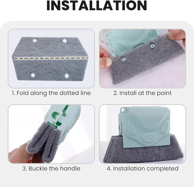 Window Groove Cleaning Brush,2024 New Hand-held Magic Window Track Cleaner Tools Set,Groove Cleaning Brush Window or Sliding Door for Sliding Door, Sill, Tile Lines, Shutter (3 PCS)