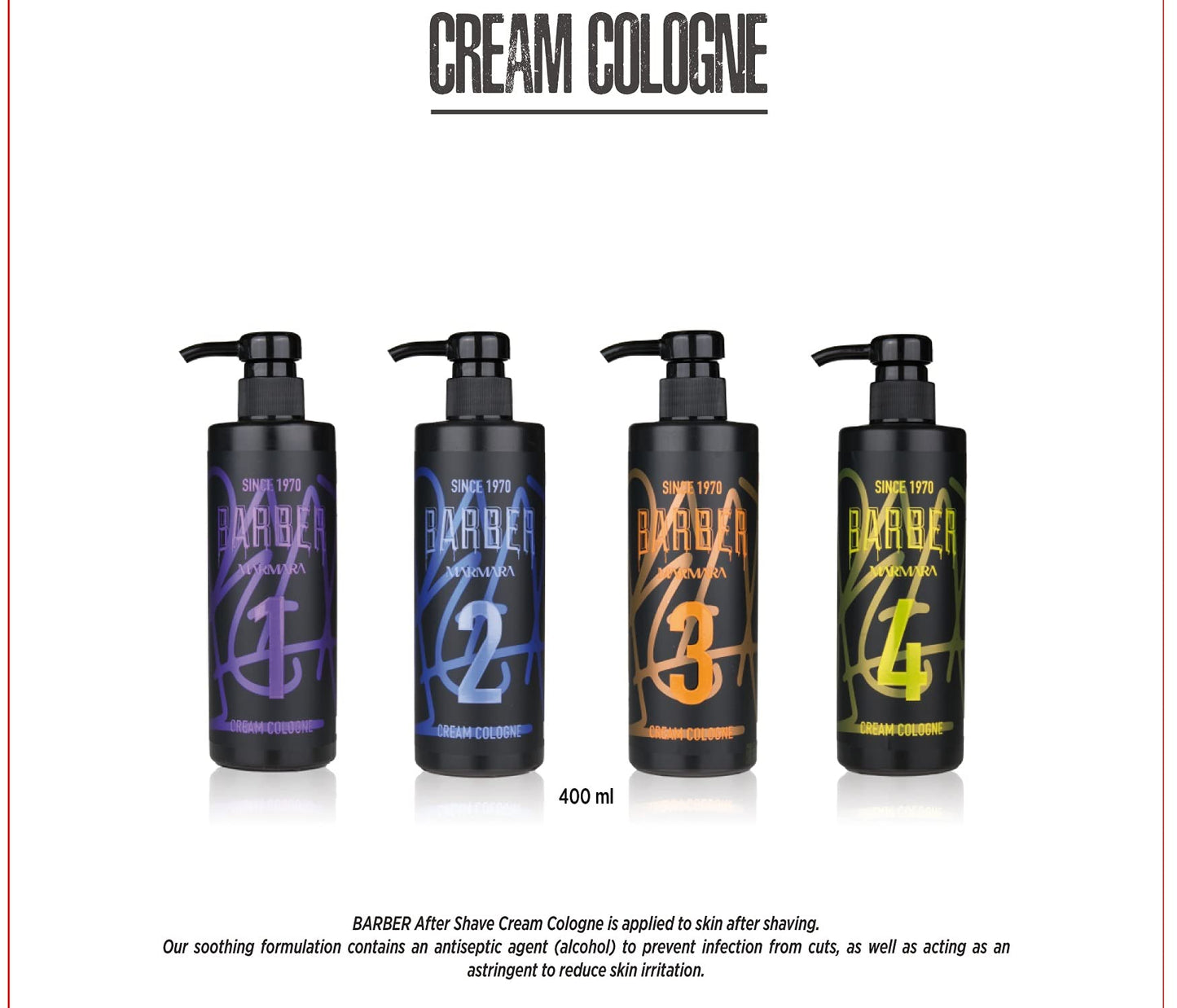Marmara Barber Cologne - Best Choice of Modern Barbers and Traditional Shaving Fans Spray Bottle 8.5 fl oz. (250 ml, No6)