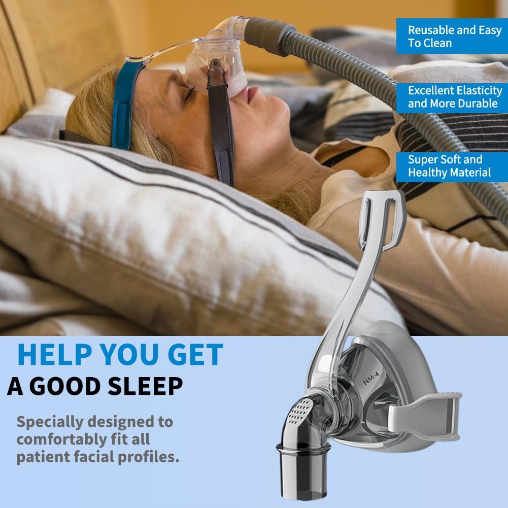 Universal Nasal Pillow Replacement Kit with Headgear - Includes Nasal Cushion, Frame and Elbow/Swivel