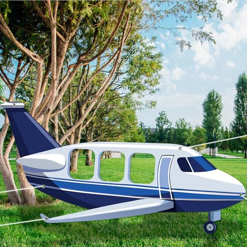 Airplane Shaped Photo Prop Selfie Frame Airplane Birthday Decoration Large Fabric Aircraft Backdrop Banner 98x53in Plane T...