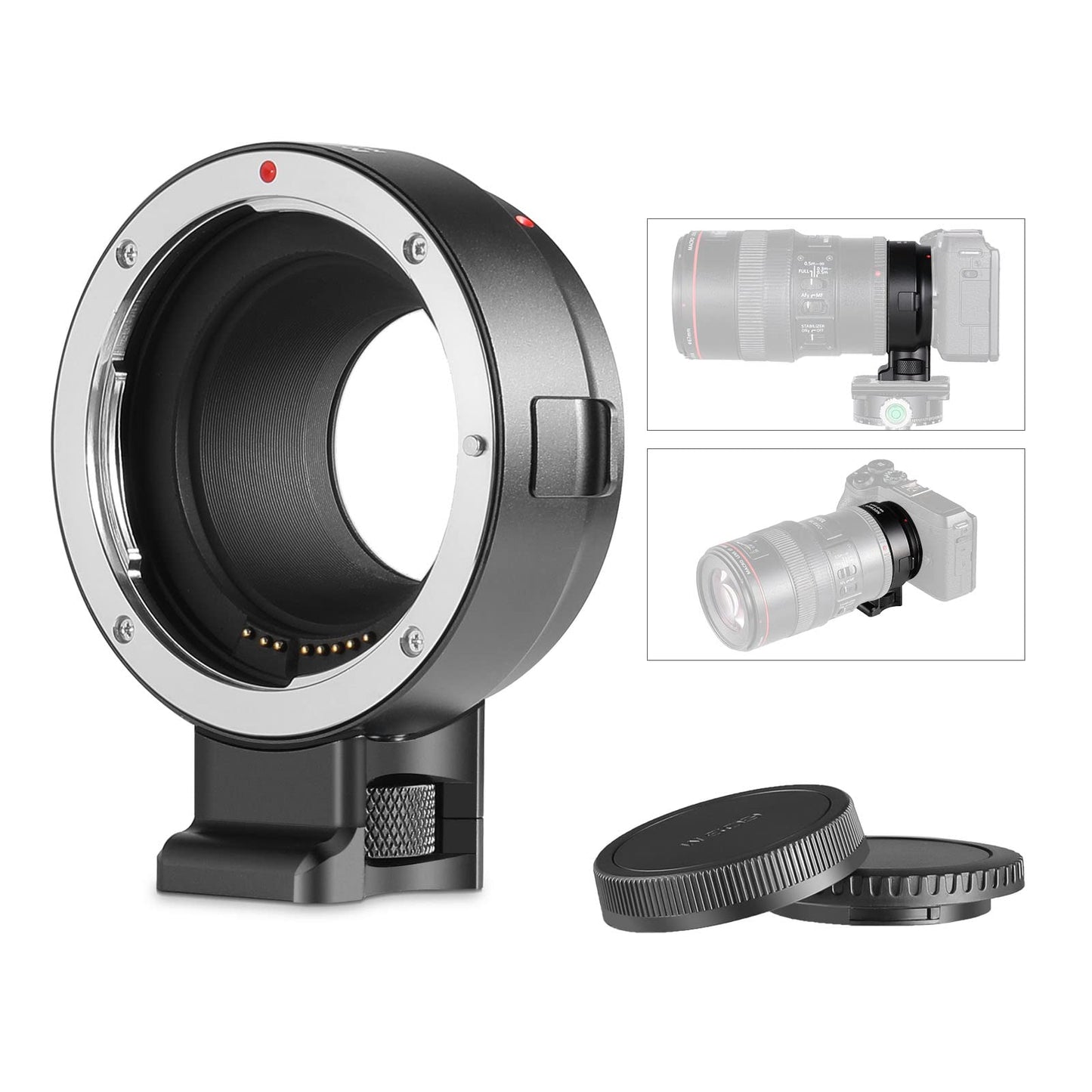Neewer Ef To Eos M Mount Adapter, Ef/Ef-S Lens To Eos M Camera Autofocus Converter Ring With Removable Tripod Mount, Compatible