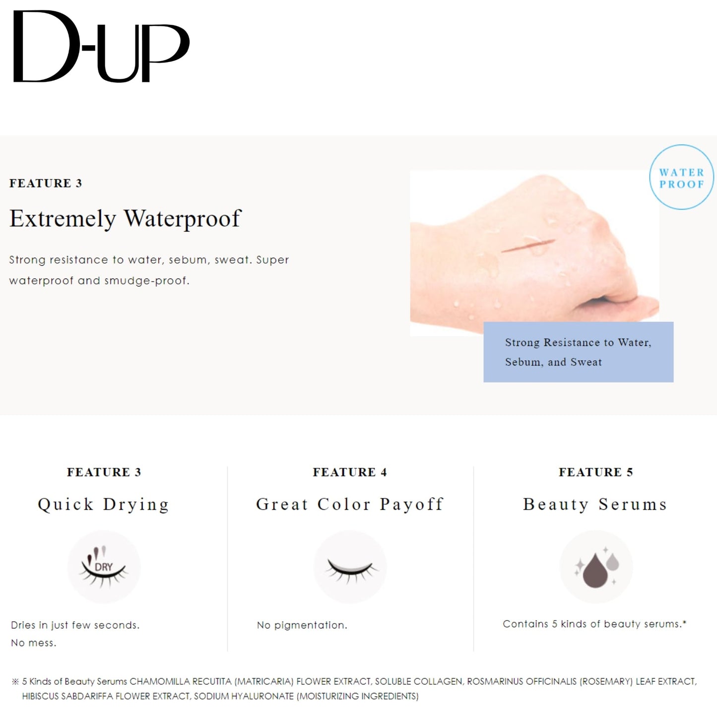 D-UP Pencil Eyeliner, Smooth Eye Makeup, Waterproof & Smudge Resistant Eye Liner, Japanese Brown Eyeliner Pencil for Women, Wate