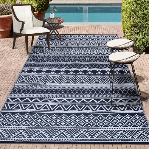 GarveeLife Outdoor Plastic Straw Rug 9x12 Waterproof UV Resistant Patio Rug Lightweight Floor Mat for Camping, Picnic, Bac...