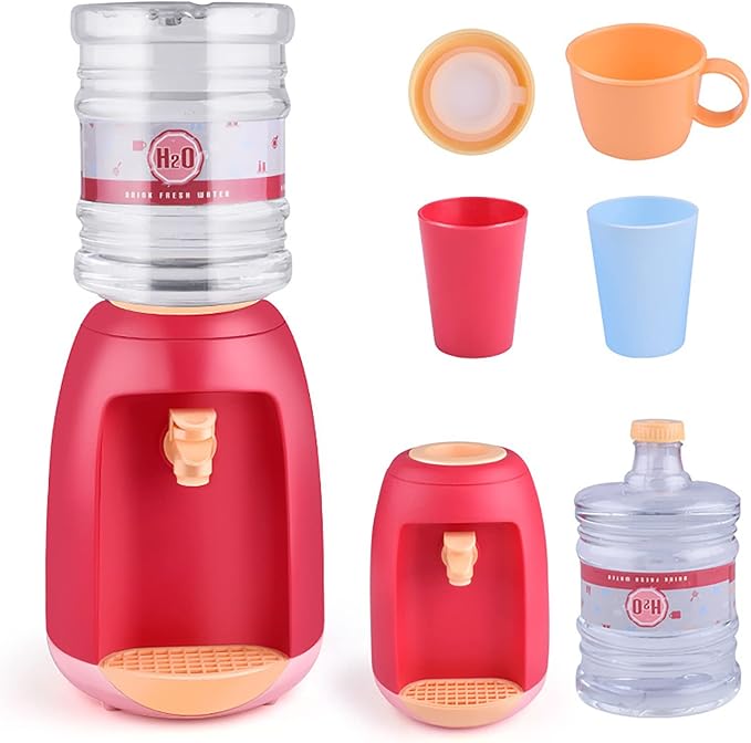 Mini Water Dispenser for Kids, Small Water Dispenser, Kawaii Kitchen Set, Lovely Simulation of Water Dispenser Deskt Decor...