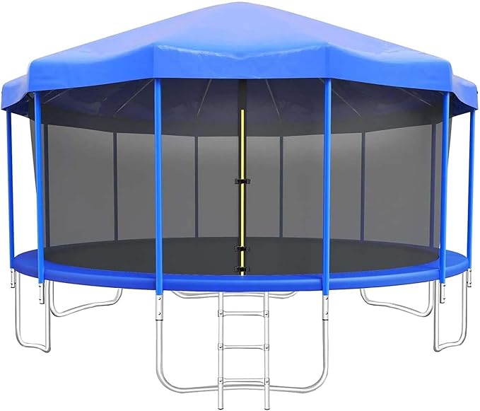 Trampoline Canopy Tent, Trampoline Shade Cover with Frame for 6ft, 8ft, 10ft, 12ft, 14ft, 16ft Trampolines Cover Top Acces...