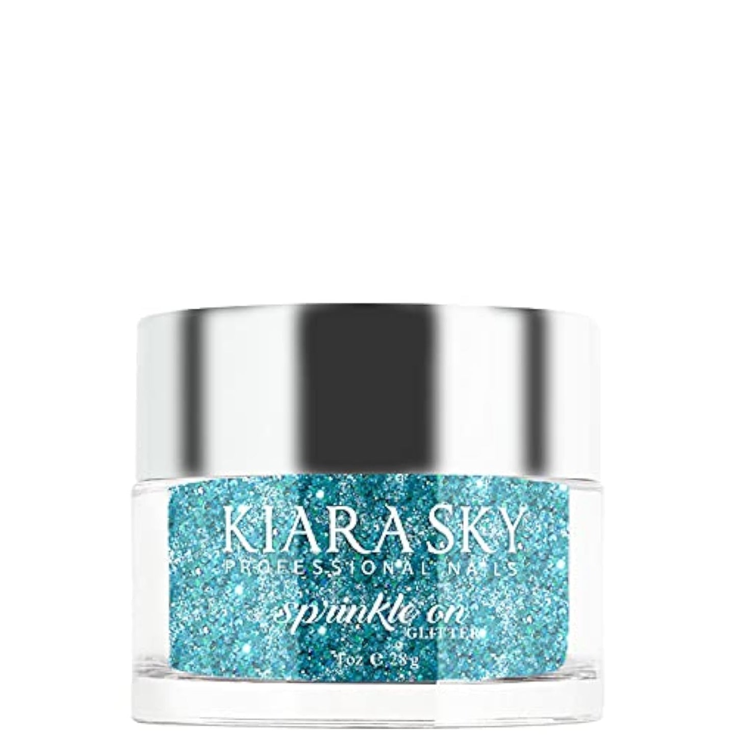 Kiara Sky Nail Art 3D Glitter 1 oz | Sprinkle On Collection | Mix with Acrylic, Gel Polish or dip Powder | Blue Fin