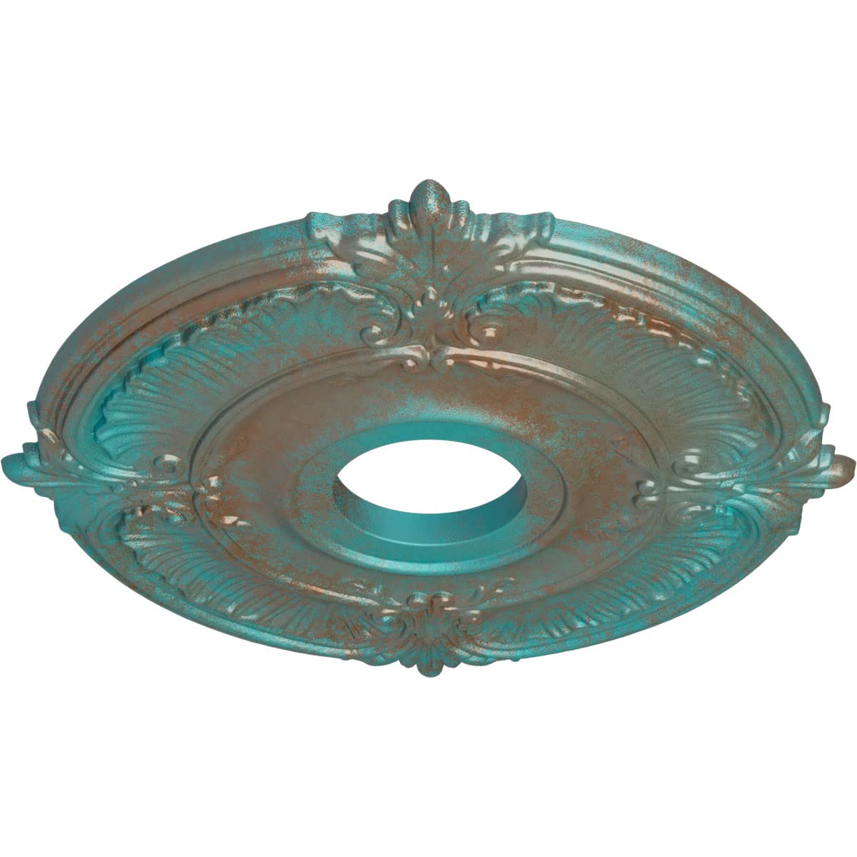Ekena Millwork Cm18Atcgsdecorative Ceiling Medallions Modeled After Original Historical Patterns & Designs, Copper Green Patina
