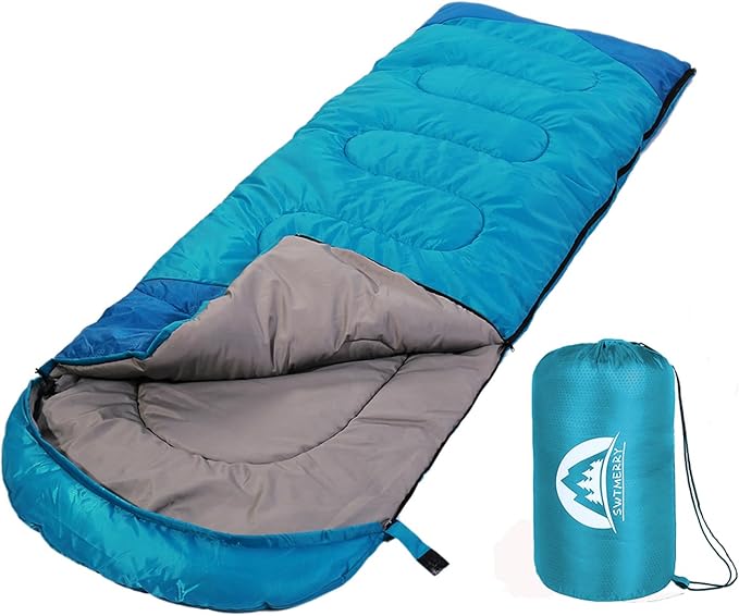 SWTMERRY Sleeping Bag 3 Seasons (Summer, Spring, Fall) Warm & Cool Weather - Lightweight,Waterproof Indoor & Outdoor Use f...
