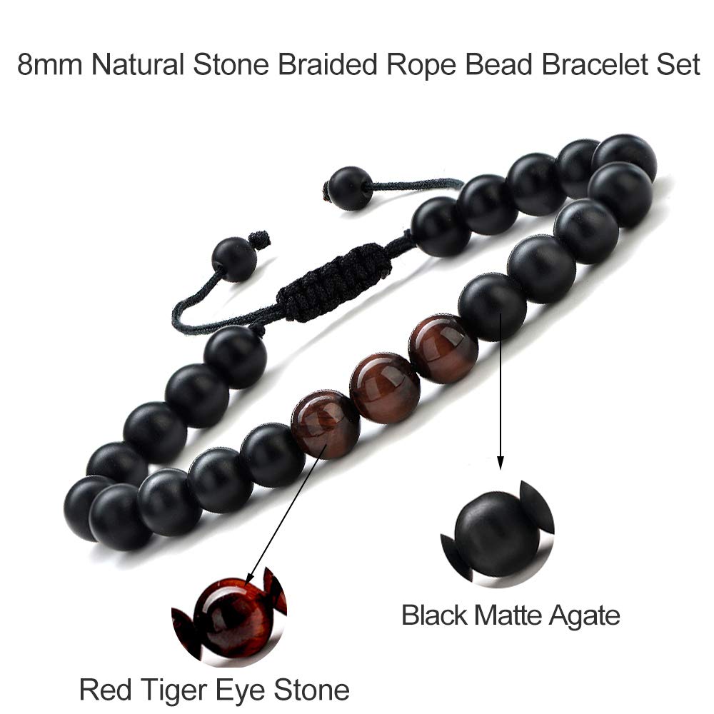 M MOOHAM Mens Bracelet - Unique Gifts for Men Bracelets Set Christmas Gifts for Dad from Daughter Birthday Gift for Men Retirement Gifts for Men Bracelets for Men