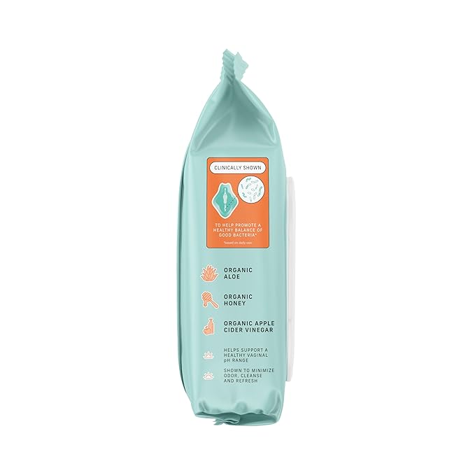 The Honey Pot Company - Prebiotic Feminine Wipes - Daily PH Balancing, Fragrance & Sulfate Free Wipes for Intimate Parts, Body, or Face - Hygiene Products - 30 ct.