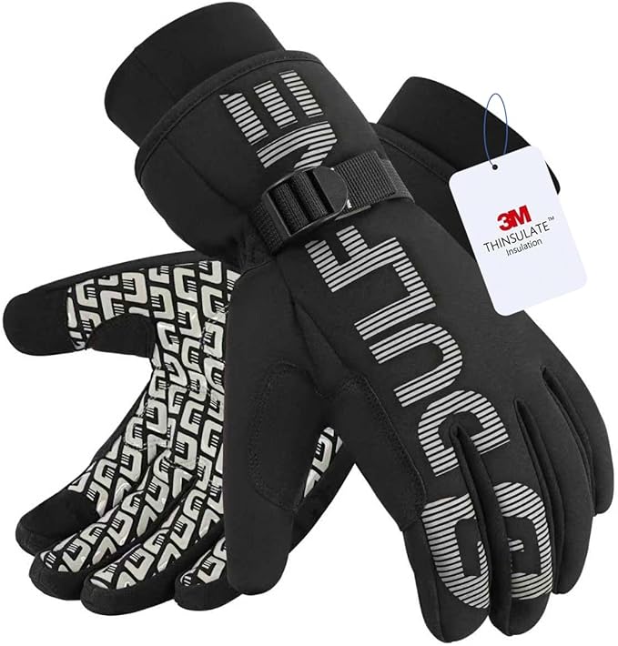 DULFINE 100% Waterproof Winter Work Gloves For Men and Women, High Dexterity Touch Screen For Multipurpose,Excellent Grip