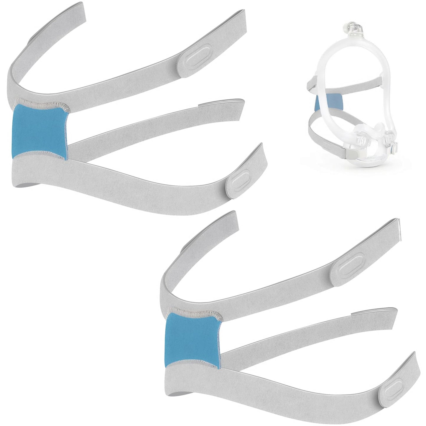 2 Packs Replacement Headgear Straps Fit for Airfit F30i Great Value Premium Soft Stretchy Material Adjustable Magic Tape Design for a Better Seal