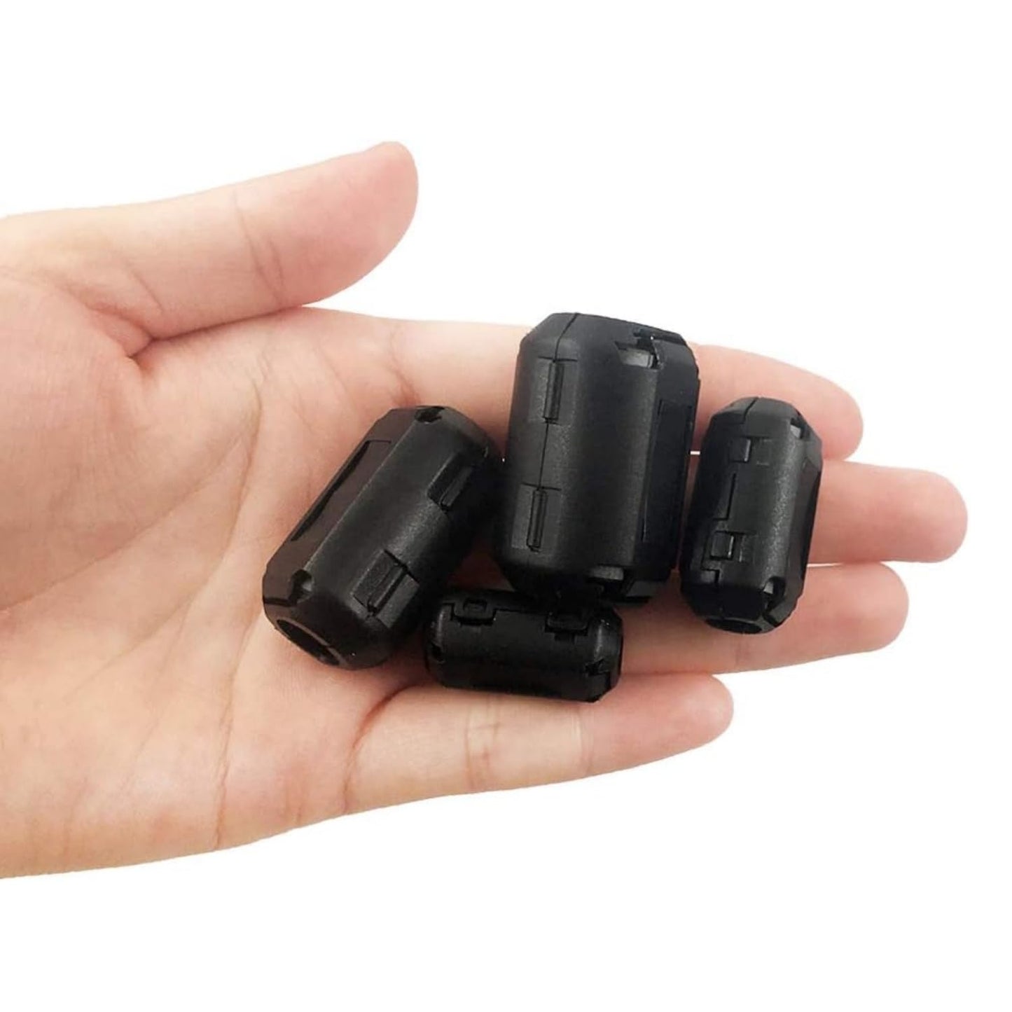 20Pcs Clip-on Ferrite Ring Core Ferrite Bead RFI EMI Noise Suppressor Cable Clip for 3mm/ 5mm/ 7mm/ 9mm/ 13mm Diameter Cable, Black
