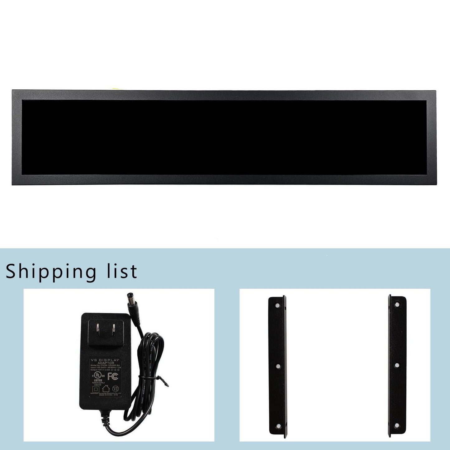 VSDISPLAY 28 Inch Long Stretched Bar LCD 1920x360 IPS Screen Monitor with USB Video Input,for Gaming Marquee Cabinet,Store Shelf Advertising,Digital Signage