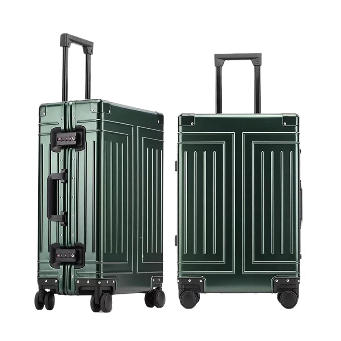 MUdson Trunk 20''24''26''29 Inch All Aluminum Alloy Roller Suitcase Trolley Luggage Suitcase Rolling Bag Durable (Color : Silver, Size : 20")