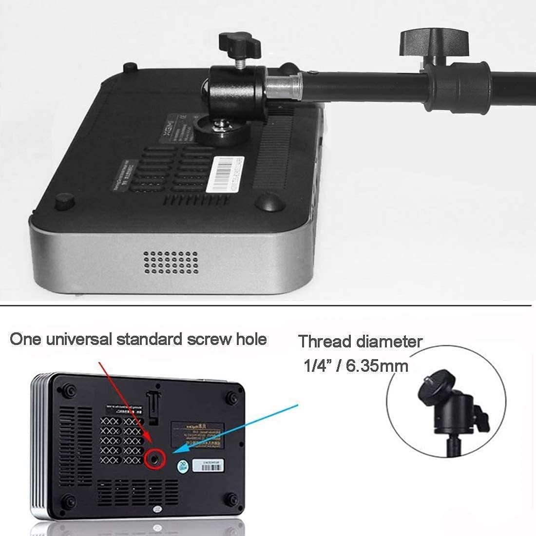 Projector Floor Stand, Portable Tripod Mount - Folding Stand for Projector, Camera, Webcam (18" to 40") - Supports Up to 3lbs (1.5kgs)