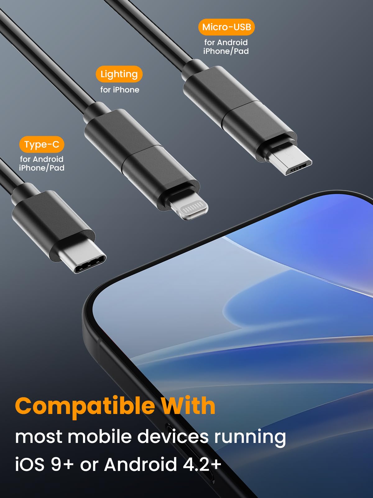 Vorth Endoscope Camera with Light, 1920P HD Borescope with 8 LED Lights, 16.5 FT Semi-Rigid Snake Inspection Camera, IP67 Waterproof Drain Pipe Borescope Mens Tool for iOS and Android