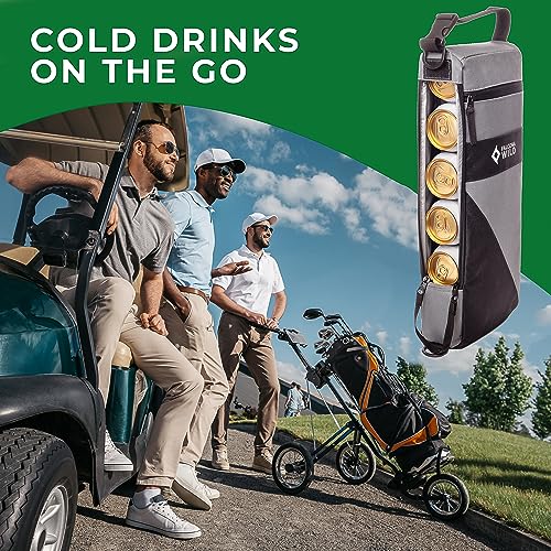 Falcona Wild Golf Cooler Bag Plus 2 Ice Packs - Keeps Drinks Cold for Hours - Holds 6 Cans - Fits Discreetly in Golf Bags...