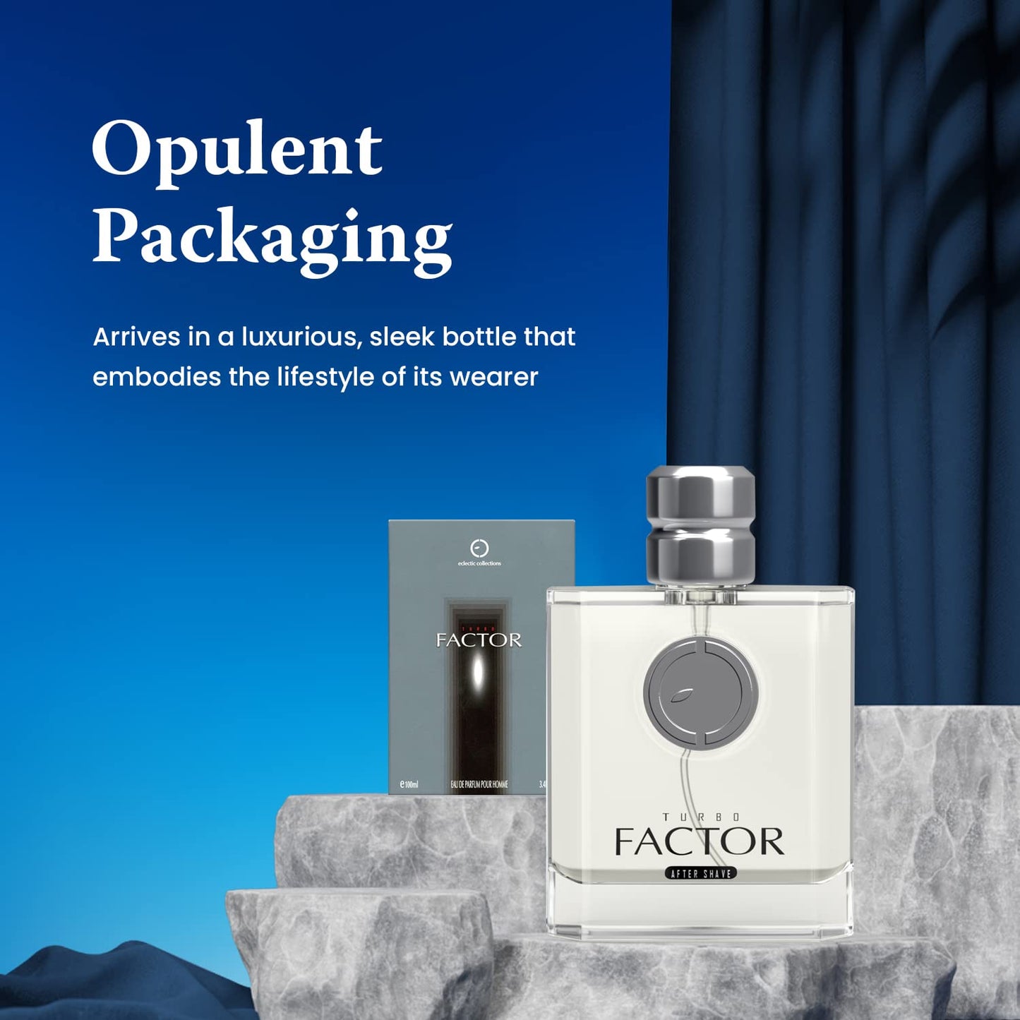 Eclectic Collections Factor Turbo Eau De Parfum Spray For Men, 3.4 Ounce