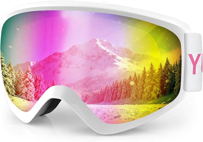 Ski Goggles for Men Women, OTG Snow Goggles, UV Protection Snowboard Goggles for Adult & Youth, Snowmobile, Sledding