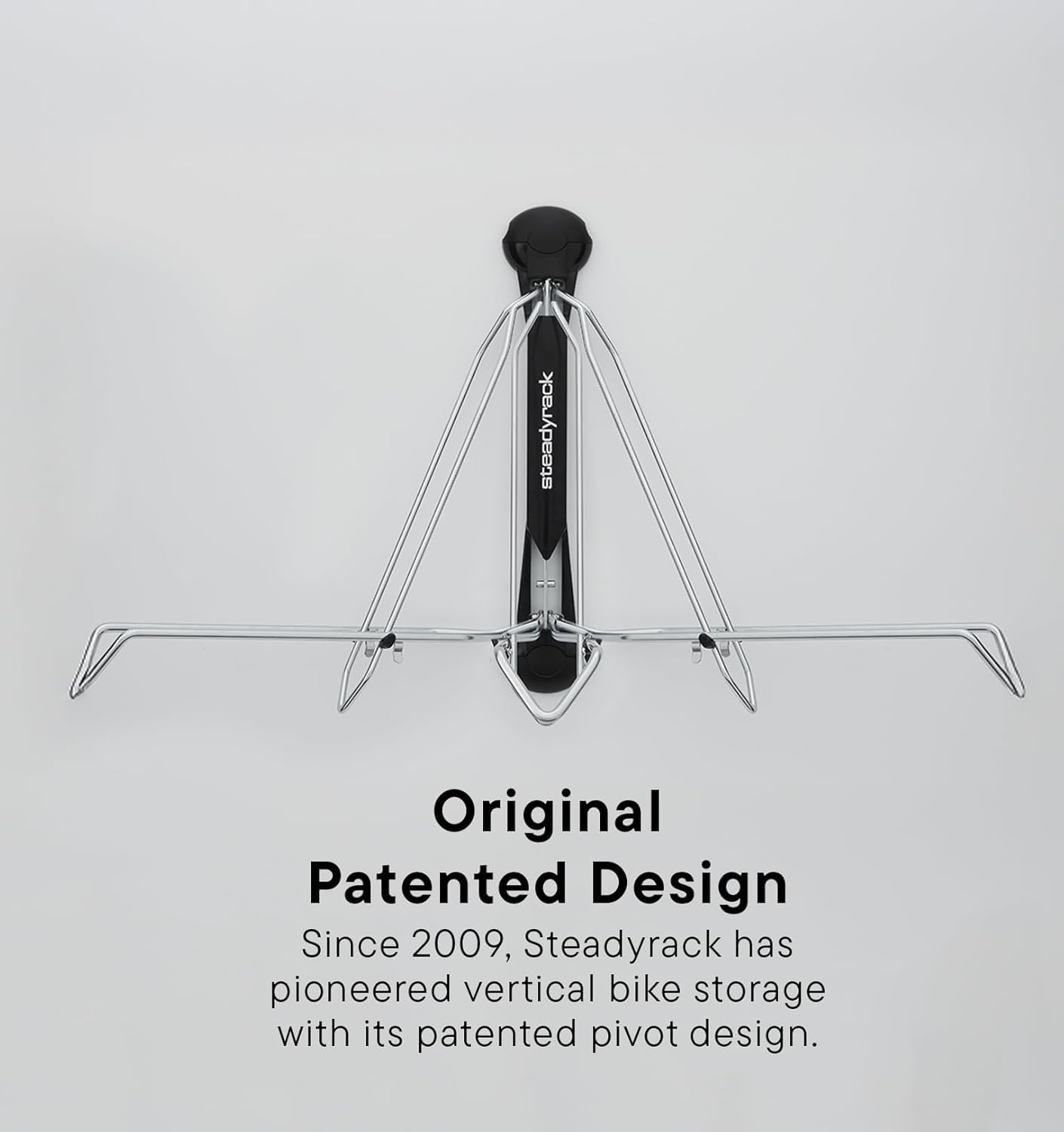 Steadyrack Fat Tire Bike Rack – Vertical Wall Mount Storage for Fat Bikes with 2.8”–4.5” Wide Tires – Space-Saving Pivot Design for Garage or Home