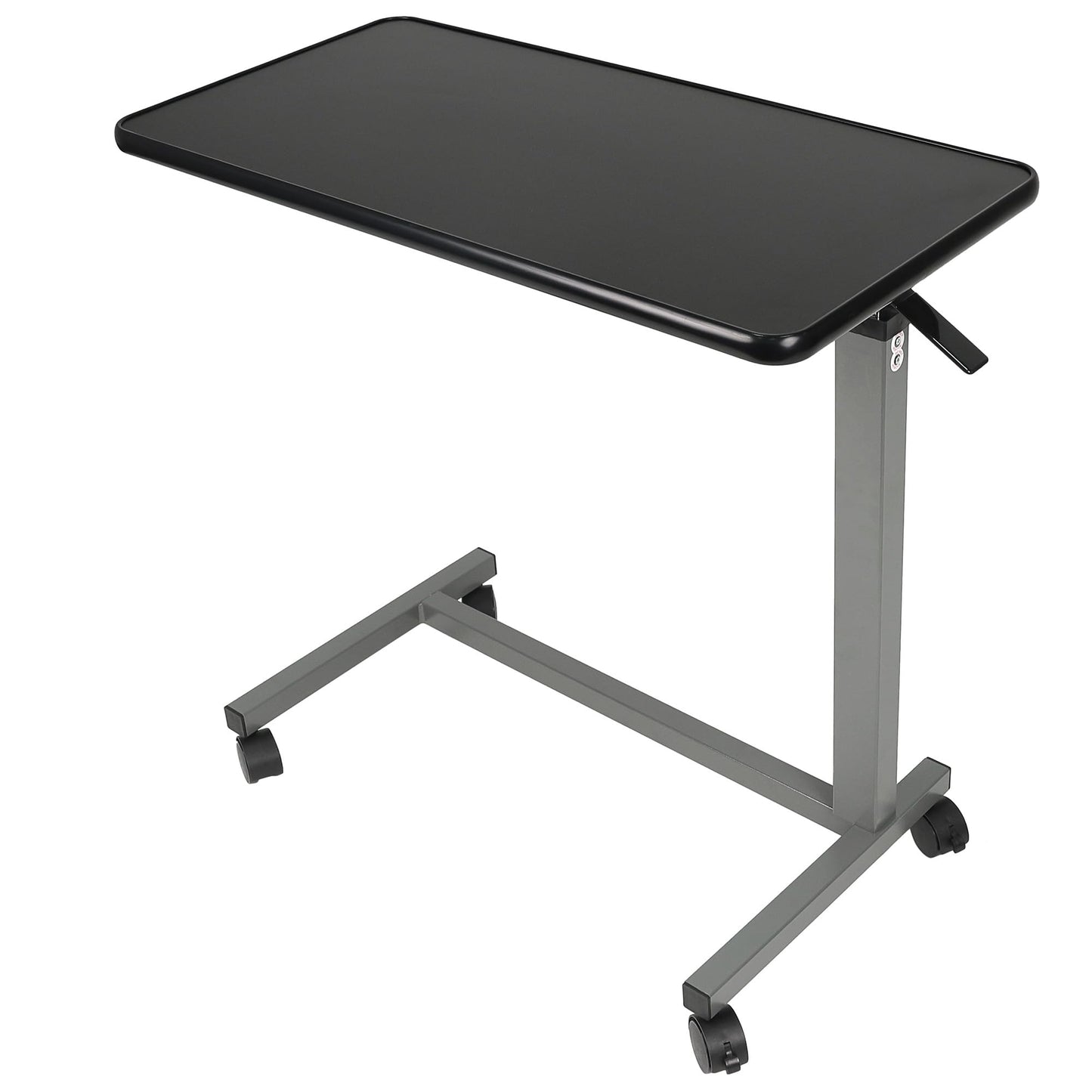 Vaunn Medical Adjustable Overbed Bedside Table with Wheels (Hospital and Home Use)