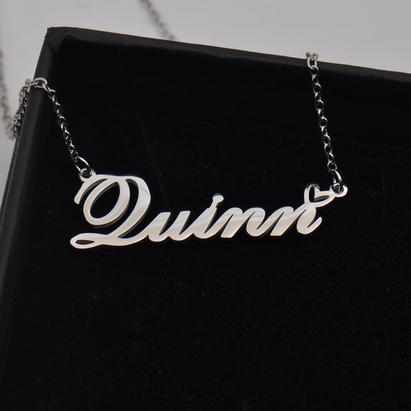 Aoloshow Stainless Steel Silver Micah Heart Name Necklace Charm Pendant Jewelry for Mom Best Friends