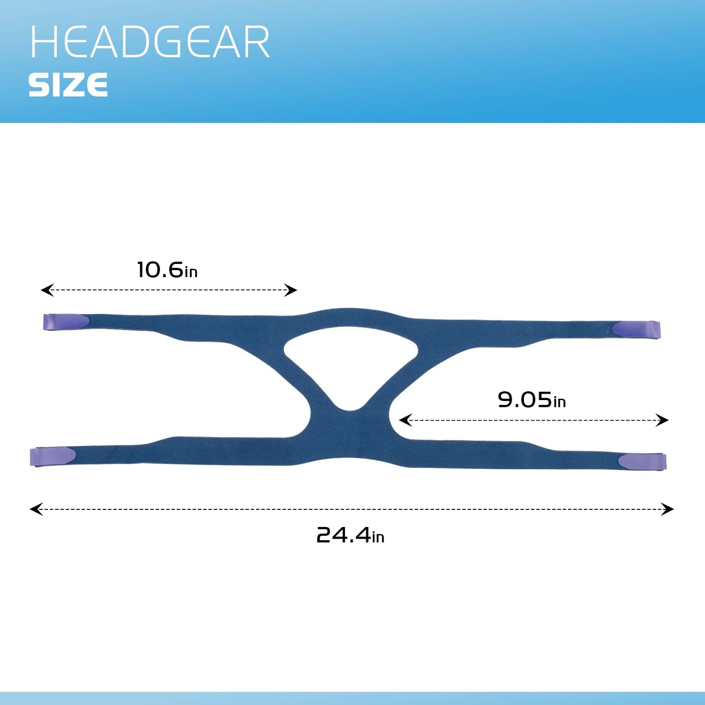 Headgear Compatible with ResMed Mirage Quattro Air Full Face CPAP Mask, Stable Comfortable CPAP Mask Head Strap for Quattro Air Strap - Medium/Standard