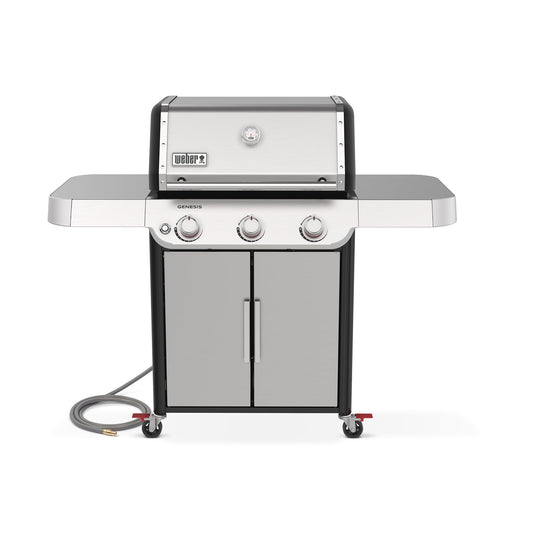 Weber Genesis S-315 Natural Gas Grill for Outdoor Cooking, Stainless Steel, 3 Burners – Stainless Steel Cooking Grates & PureBlu Burners