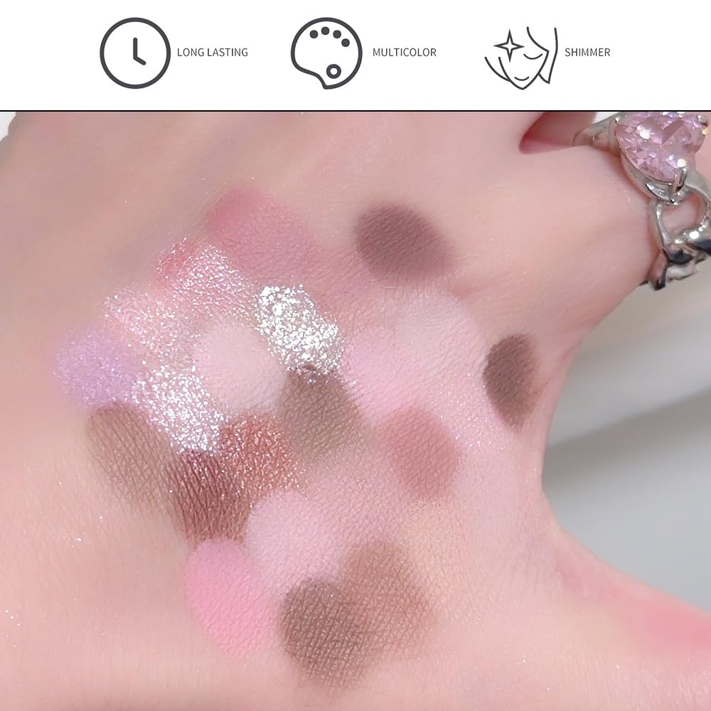 WanTuoluo Eyeshadow Palette, 25 - Shades Matte & Shimmer Finishes, Glitter Pigment Eye Makeup, Blendable Powder Cream, Rich Colo