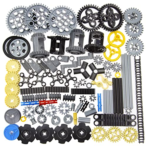 ASTEM 100+PCS Technic Gears and Axles Compatible with Technic-Sets,Gears-Rack (Gears-Pins-Axles Differential New) for Car ...